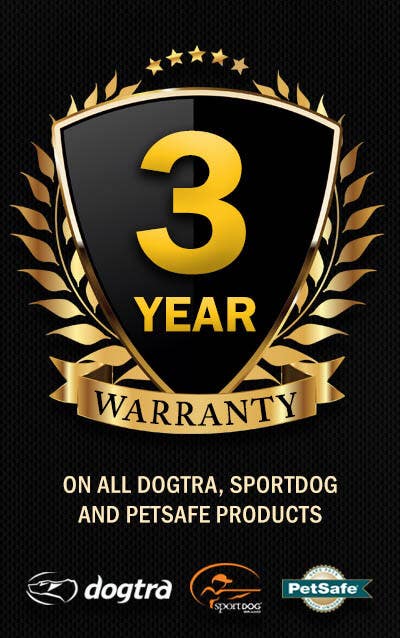 3-Year Warranty on all Dogtra, SportDOG and PetSafe Products